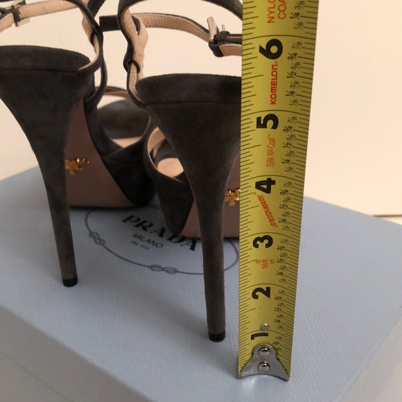 New Prada Suede platform Sandals - Picture 4 of 7